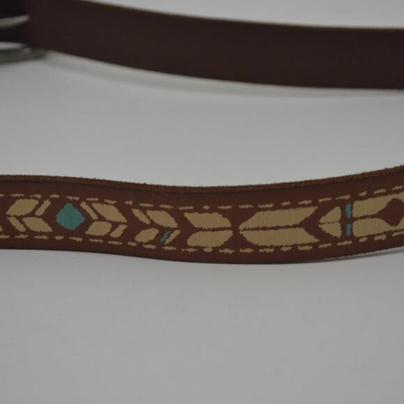 American Eagle Belt Leather Southwestern Tribal Boho Size L - Picture 9 of 13